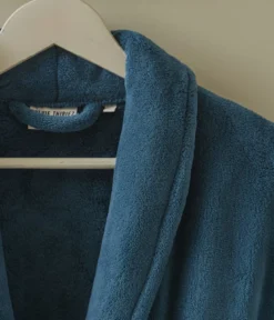 Robe de chambre polaire bleu pétrole