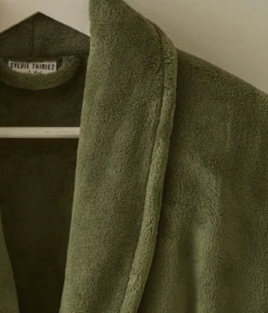 Robe de chambre polaire kaki