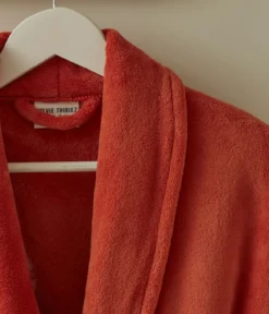 Robe de chambre polaire orange bruni