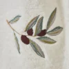 Serviette brodée L'oliveraie crème
