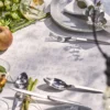 Serviette de table damassée Eloges blanc coquille