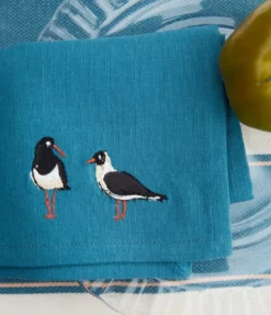Serviette de table Marée basse brodé