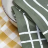 Serviette de table RDV au pré kaki