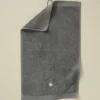 Serviette invité brodée Rdv au sommet gris