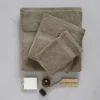 Serviette invité marron taupe 30x50 cm