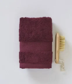 Serviette invité Prune