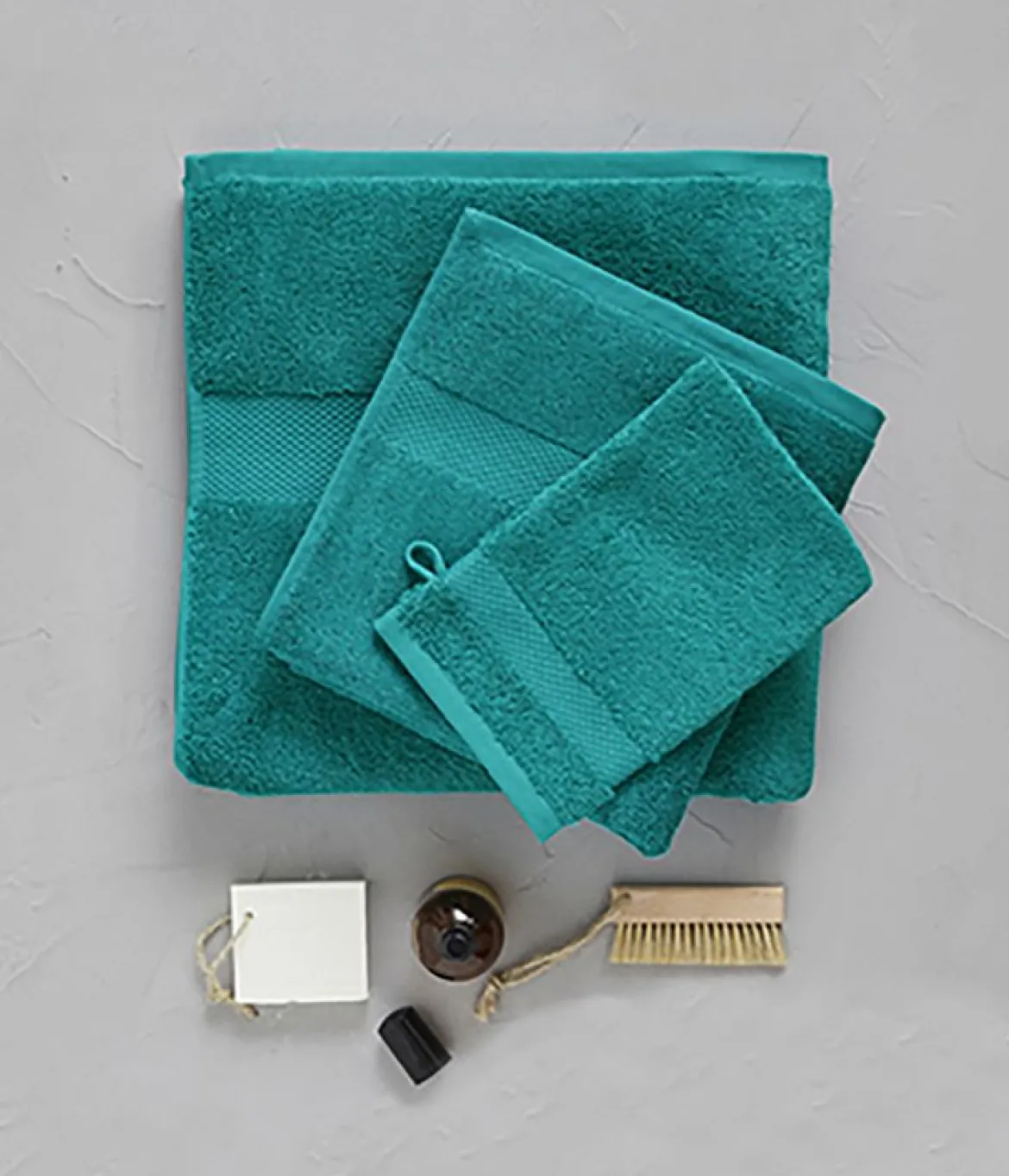 Serviette invité vert émeraude 30x50 cm
