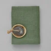 Serviette nid d'abeille 50x100cm Bain minuit vert jade