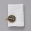 Serviette nid d'abeille 50x100 cm Bain de minuit blanc