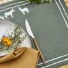 Set de table cotelé RDV au pré kaki