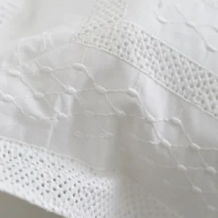 Taie de traversin Anecdotes blanc 43x185 cm