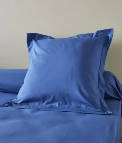 Taie de traversin coton bleu jean