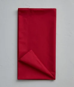 Taie de traversin coton rouge garance 43x140 cm