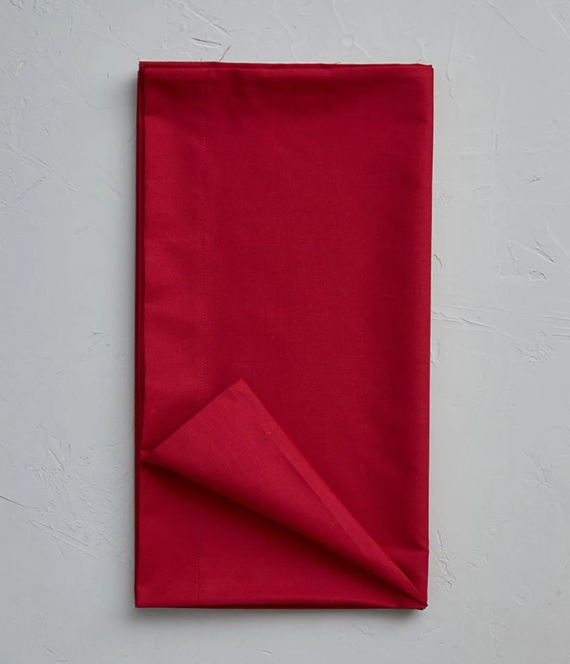 Taie de traversin coton rouge garance 43x140 cm