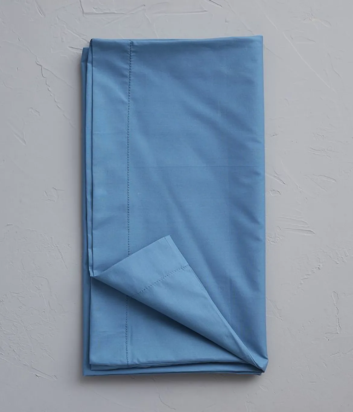 Taie de traversin percale bleue vague