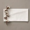 Taie de traversin percale lavée Blanc saline
