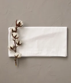 Taie de traversin percale lavée Blanc saline