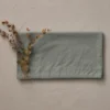 Taie de traversin percale lavée Vert sauge