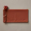 Taie de traversin percale lavée Orange argile