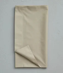 Taie de traversin percale marron terre battue