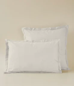 Taie d'oreiller coton blanc crème