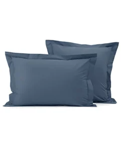 Taie d'oreiller coton bleu jean