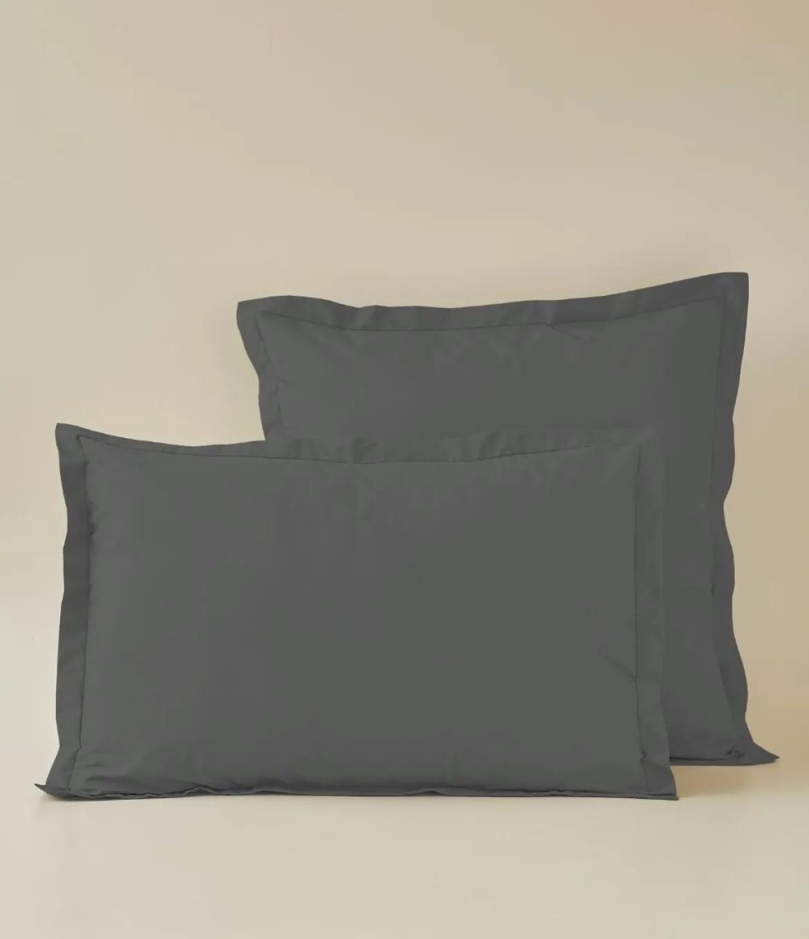 Taie d'oreiller coton gris manhattan