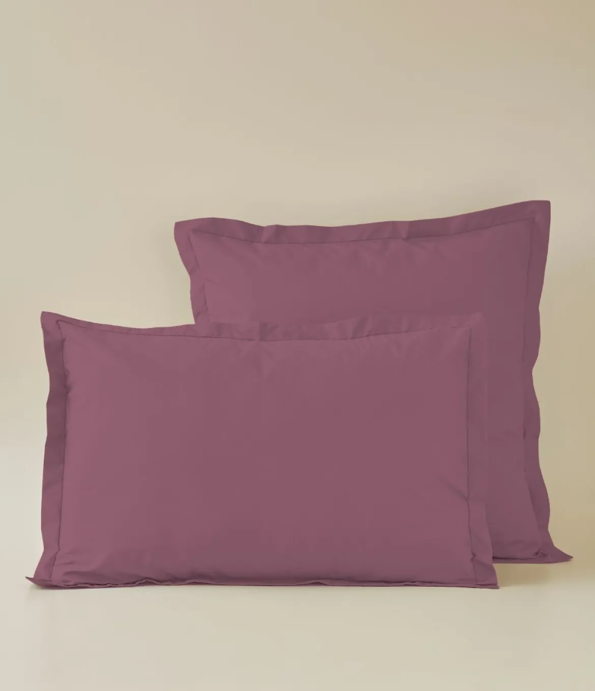 Taie d'oreiller coton violet raisin