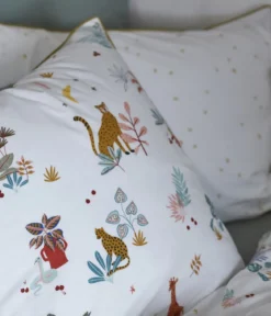 Taie d'oreiller enfant Jungle enchantée