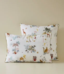 Taie d'oreiller enfant Jungle enchantée