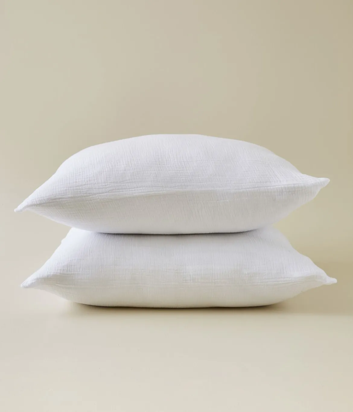 Taie d'oreiller gaze de coton blanc