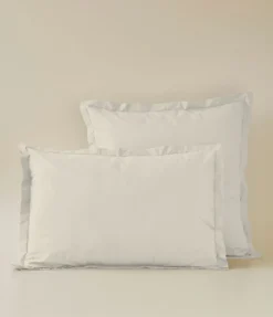 Taie d'oreiller percale beige pashmina