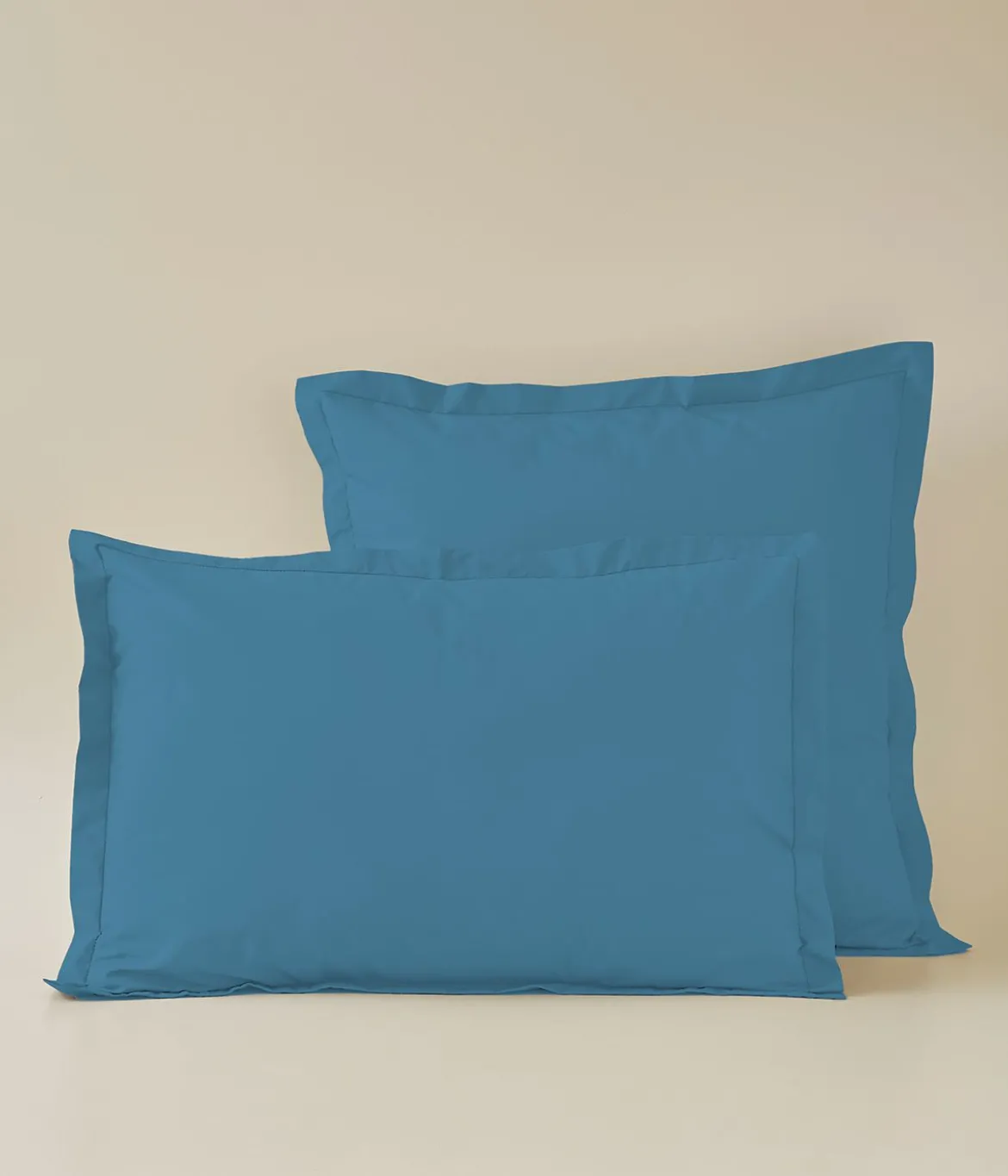 Taie d'oreiller percale bleue vague