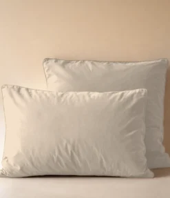Taie d'oreiller percale lavéeBeige épeautre