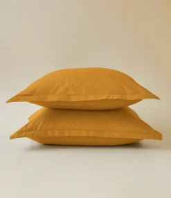 Taie d'oreiller percale miel