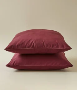Taie d'oreiller percale Prune