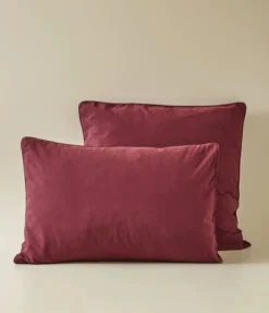 Taie d'oreiller percale Prune