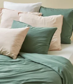 Taie d'oreiller satin de coton & Lyocell Tencel™ cyprès