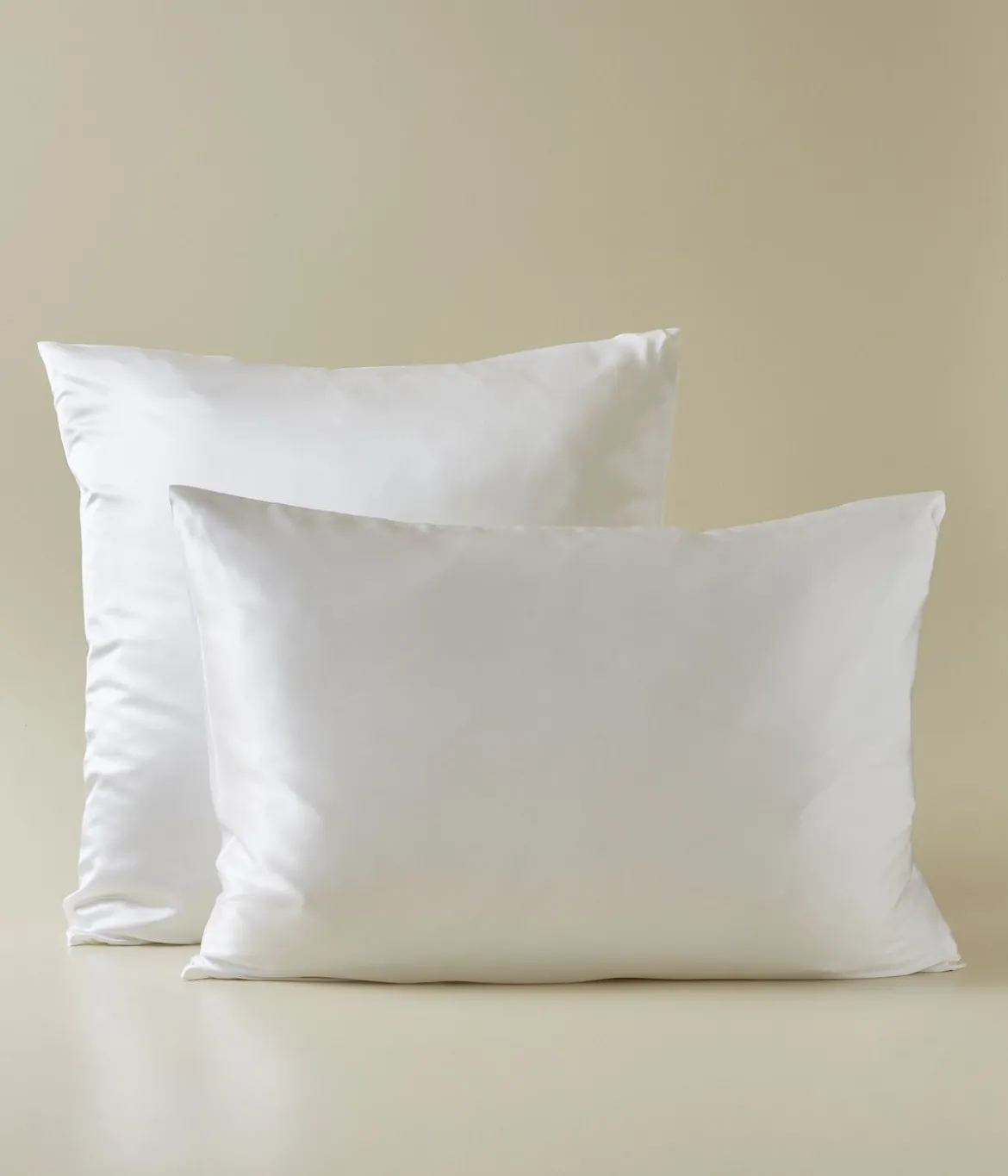 Taie en soie Blanc saline