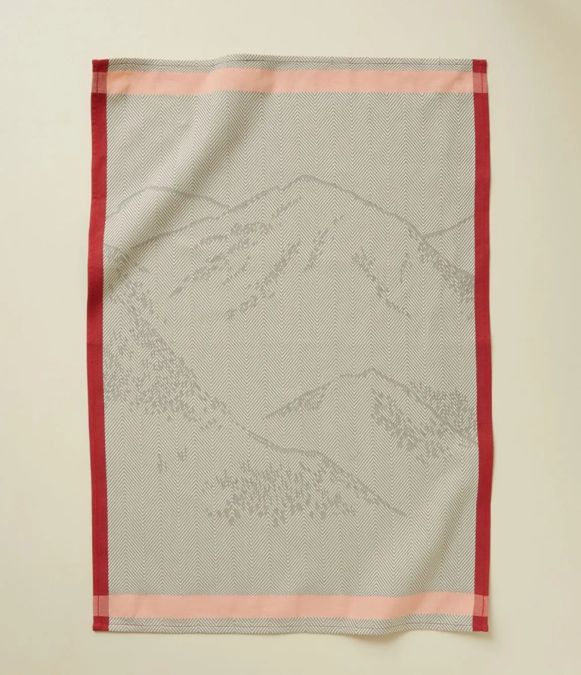 Torchon jacquard Grandeur nature bordeaux