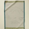 Torchon jacquard Grandeur nature kaki