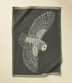 Torchon jacquard L'envol anthracite