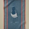 Torchon jacquard Marée basse bleu