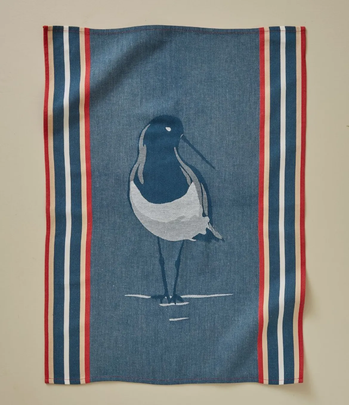 Torchon jacquard Marée basse bleu