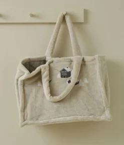 Tote bag brodé Au coeur de la vallée beige