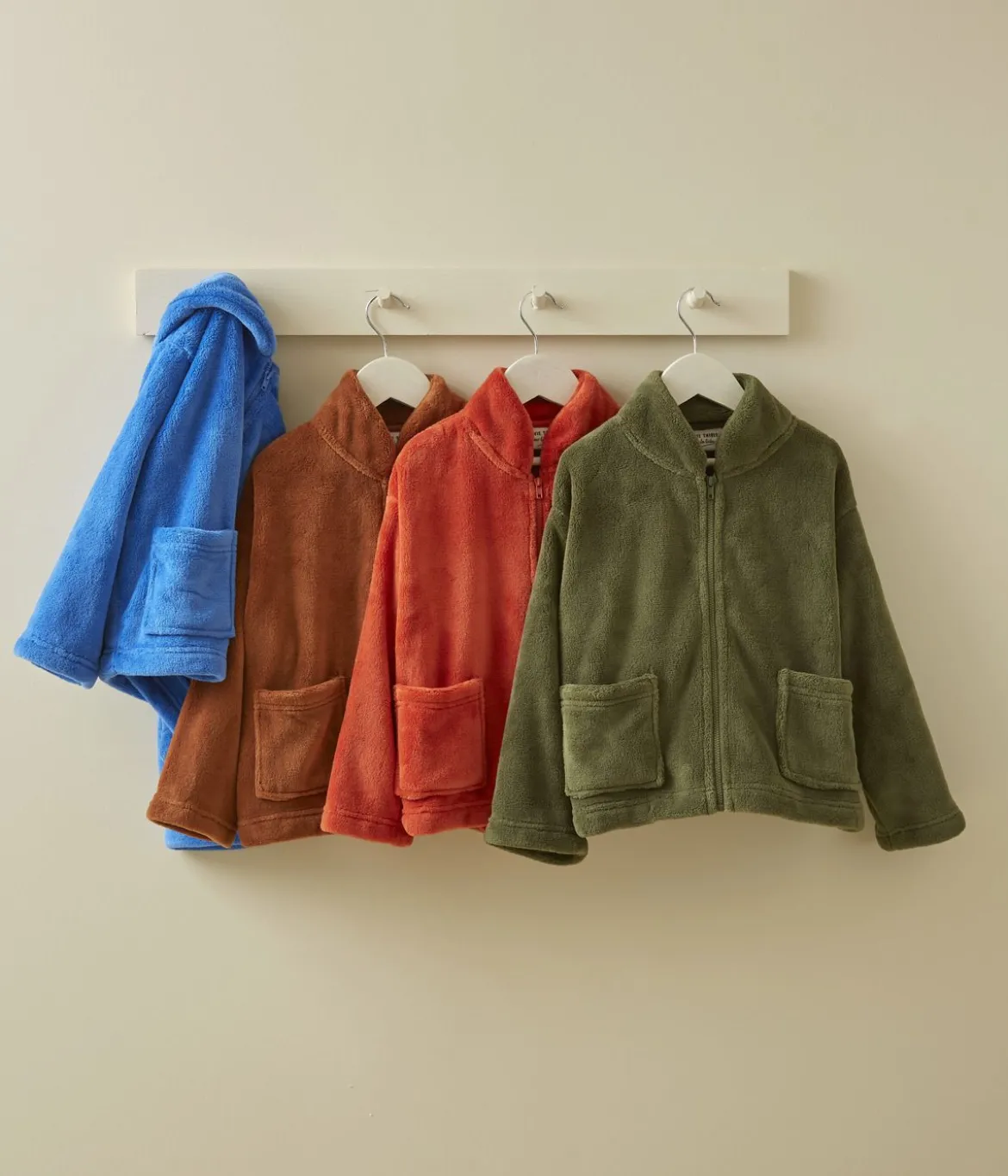 Veste polaire enfant orange bruni