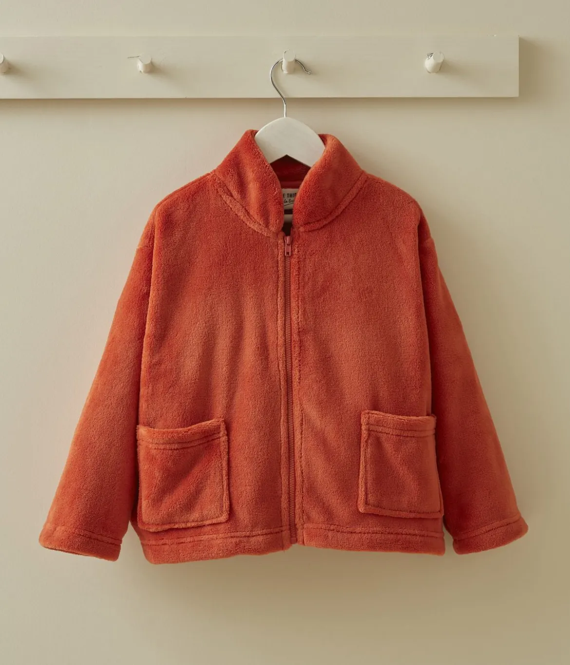 Veste polaire enfant orange bruni